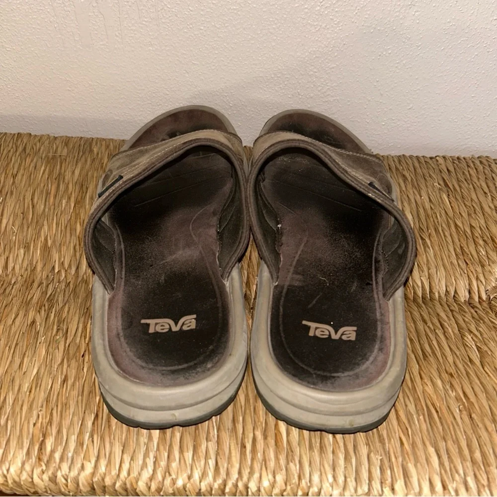 Teva Men's Dark Brown Slide Sandals